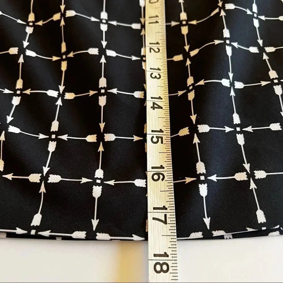 Tail black and white tennis boho arrow square pattern skirt with pockets size 4 - Picture 9 of 11
